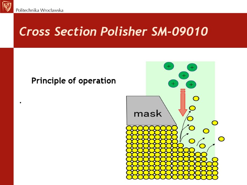 Cross Section Polisher SM-09010        Principle of operation